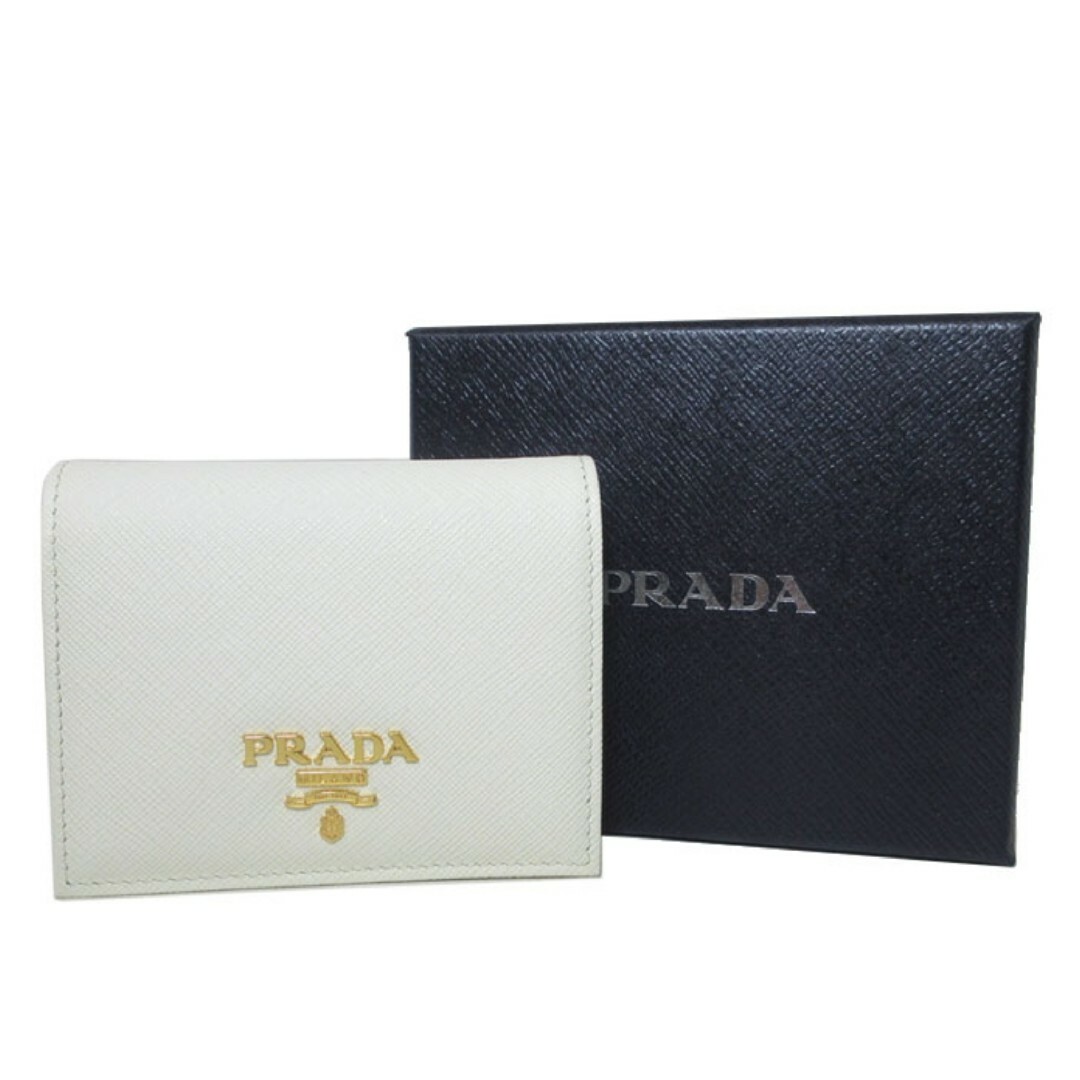 PRADA(プラダ)のPRADA 二つ折財布 1MV204 ZLP F0NIL アウトレット レディースのファッション小物(財布)の商品写真