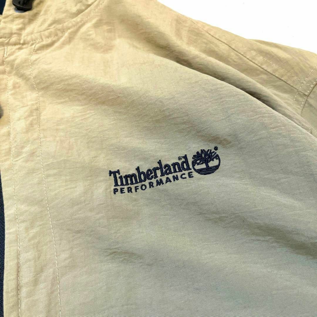 Timberland(ティンバーランド)の【99年 ティンバーランド】サイズM 刺繍ロゴ ジップアップ ナイロンジャケット メンズのジャケット/アウター(ナイロンジャケット)の商品写真