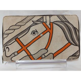 エルメス(Hermes)のHERMESエルメス　スティープルGM　□O刻印　ベージュ(財布)