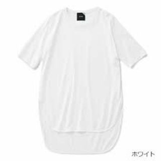 エイトン(ATON)の【新品】★ATON★エイトン★ラウンドヘムTシャツ★カットソー★ホワイト★(Tシャツ(半袖/袖なし))