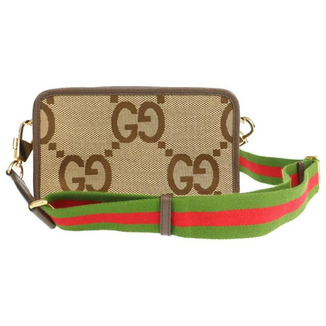 Gucci(グッチ)のグッチ ショルダーバッグ ジャンボGG ミニバッグ 696075 中古 ジャンボGGキャンバス キャメル エボニー GUCCI 【中古】 | ブラウン ベージュ ブランド ファッション メンズ シンプル カジュアル クロスボディ バック SAランク メンズのバッグ(ショルダーバッグ)の商品写真