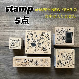 スタンプ　5点セット　モンスターズインク(印鑑/スタンプ/朱肉)