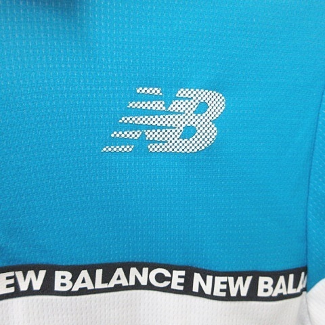 New Balance(ニューバランス)のニューバランス ゴルフ ポロシャツ 速乾 ドライ 青 白 ブルー ホワイト 4 スポーツ/アウトドアのゴルフ(ウエア)の商品写真