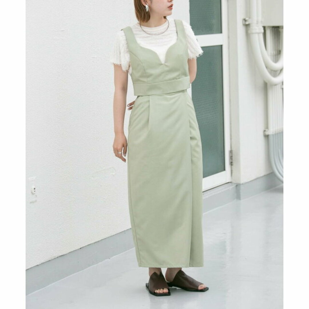 KBF(ケービーエフ)の【BEIGE】ビスチェSETワンピース レディースのワンピース(ロングワンピース/マキシワンピース)の商品写真