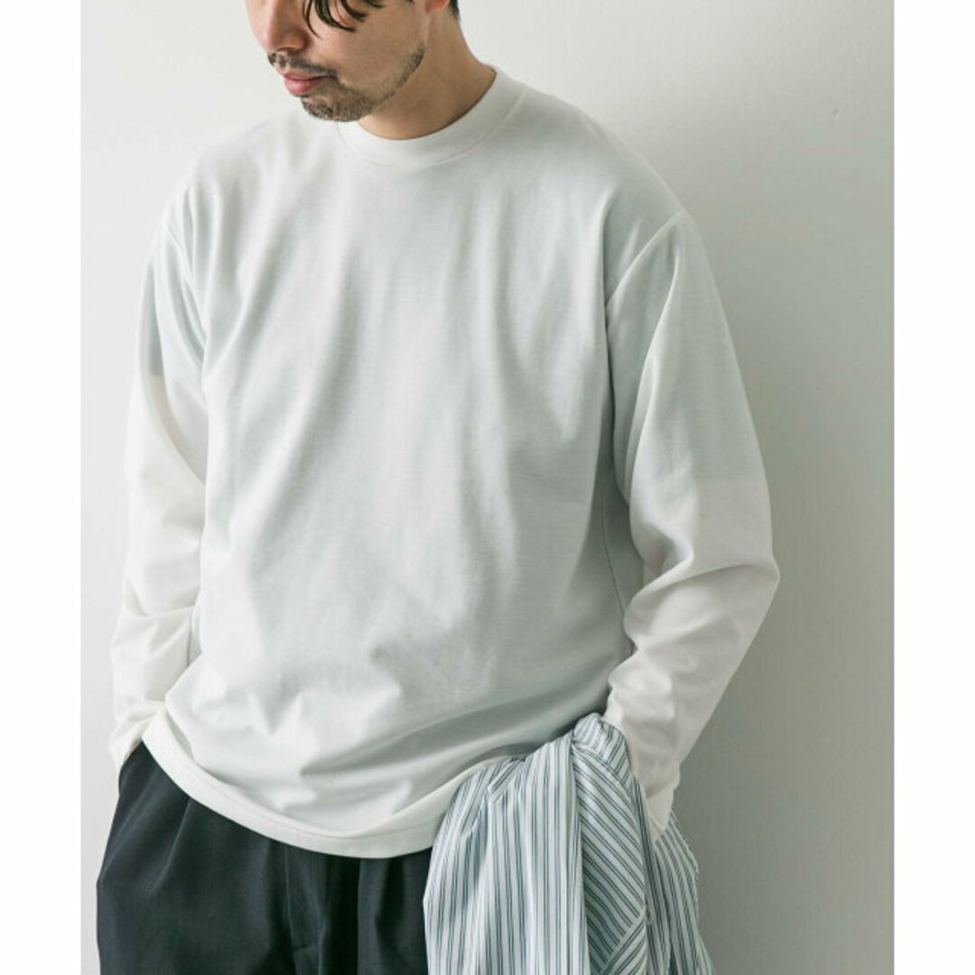 URBAN RESEARCH DOORS(アーバンリサーチドアーズ)の【WHITE】『イージーケア』ポンチロングスリーブTシャツ メンズのトップス(Tシャツ/カットソー(半袖/袖なし))の商品写真