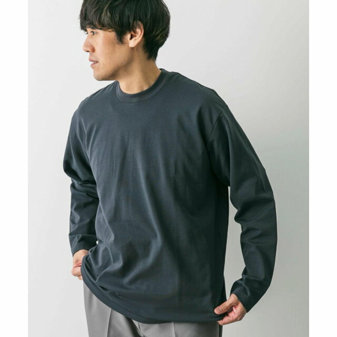 URBAN RESEARCH DOORS(アーバンリサーチドアーズ)の【INK BLACK】『イージーケア』ポンチロングスリーブTシャツ メンズのトップス(Tシャツ/カットソー(半袖/袖なし))の商品写真