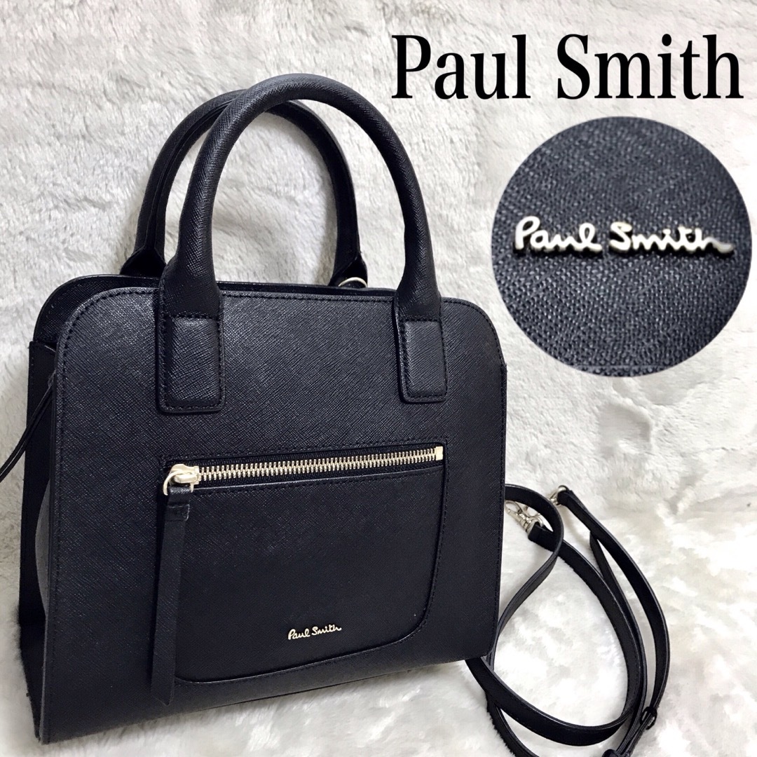 極美品 Paul Smith 2way ブラックフォーマル ハンドバッグ ロゴ | フリマアプリ ラクマ