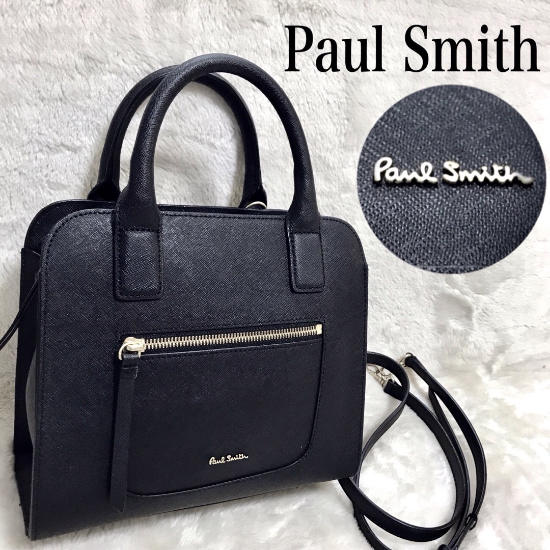 Paul Smith(ポールスミス)の極美品 Paul Smith 2way ブラックフォーマル ハンドバッグ ロゴ レディースのバッグ(ショルダーバッグ)の商品写真