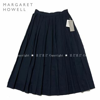 2018 マーガレットハウエル☆ウール  ウィンドウペン プリーツスカート 1よろしくお願い致します