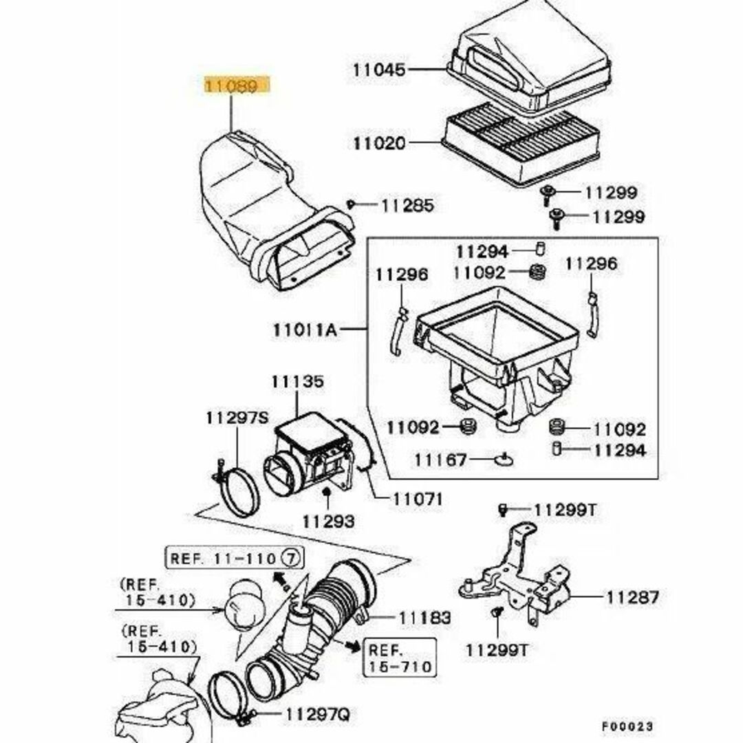 三菱(ミツビシ)のミツビシ ランサーエボリューション ダクト エア クリーナ インテーク DUCT 自動車/バイクの自動車(車種別パーツ)の商品写真