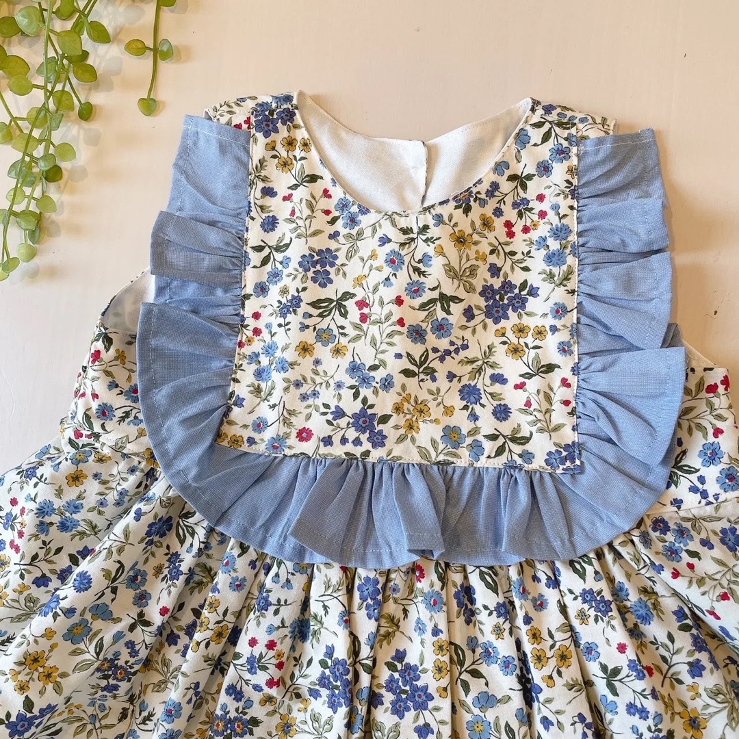 ワンピース　ハンドメイド　90センチ キッズ/ベビー/マタニティのキッズ服女の子用(90cm~)(ワンピース)の商品写真