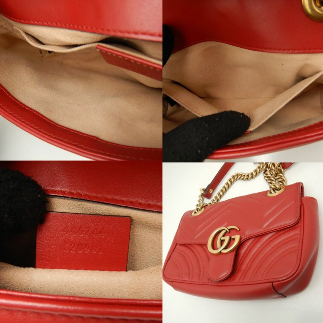 【関税・送料込み】GUCCI ミニ GG マーモント レザーバッグ GUCCI グッチ GGマーモント ミニショルダーバッグ キルティング