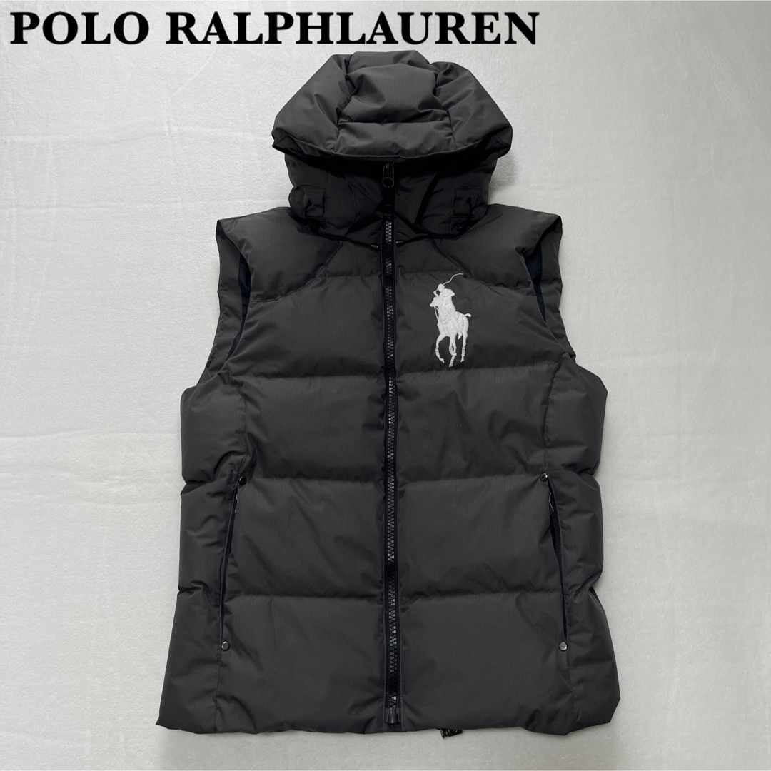 POLO RALPH LAUREN(ポロラルフローレン)の【未使用級】ポロラルフローレン ビッグポニー ダウンベスト グレー メンズのジャケット/アウター(ダウンベスト)の商品写真