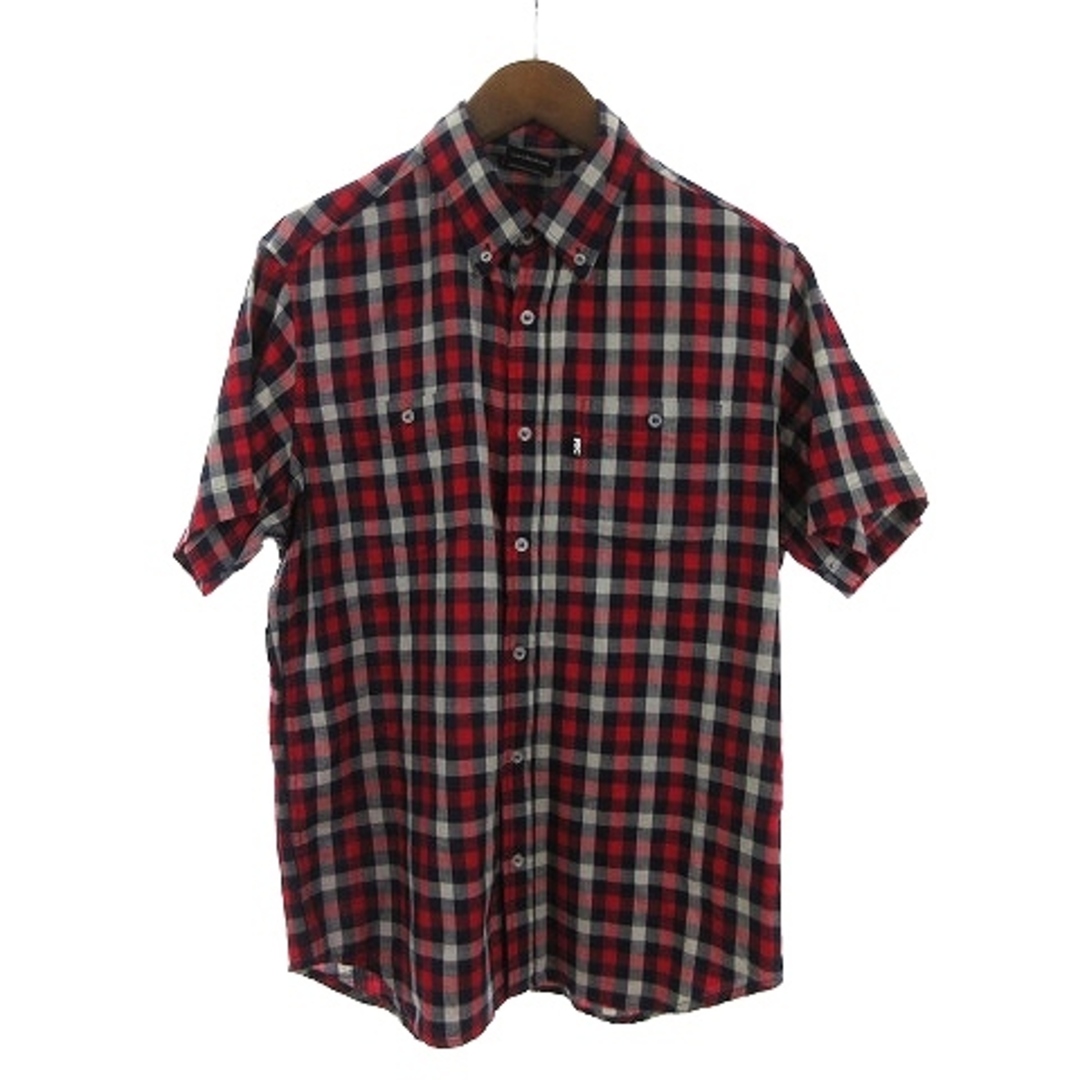 FTC(エフティーシー)のエフティーシー シャツ 半袖 チェック コットン 赤系 レッド系 L メンズのトップス(シャツ)の商品写真