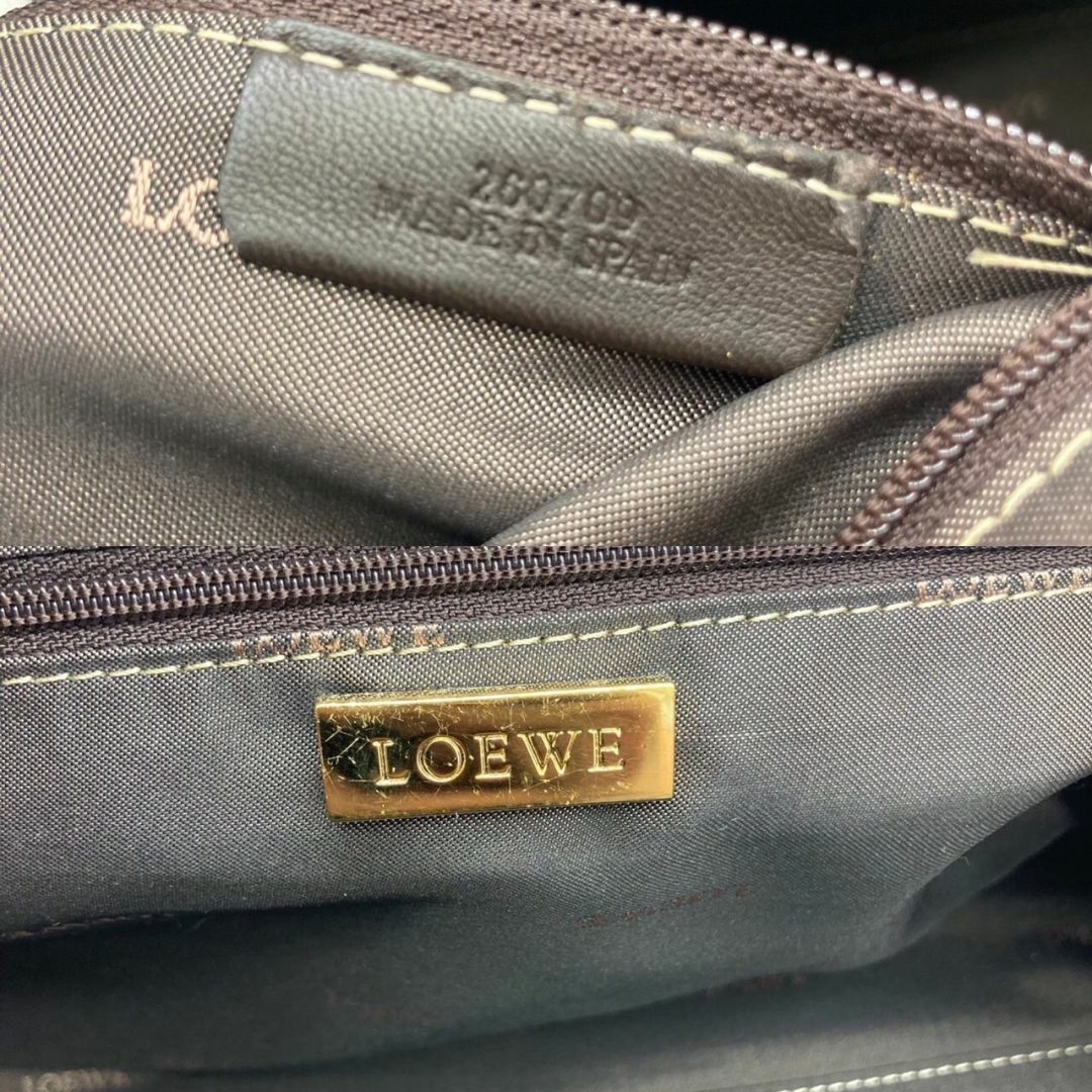 LOEWE(ロエベ)のLOEWE　ロエベ　アマソナ36　アマソナ　メタリックグリーン　ゴールド金具　ハンドバッグ　バッグ　鞄　カバン　ボストンバッグ　旅行用　レディース レディースのバッグ(ボストンバッグ)の商品写真