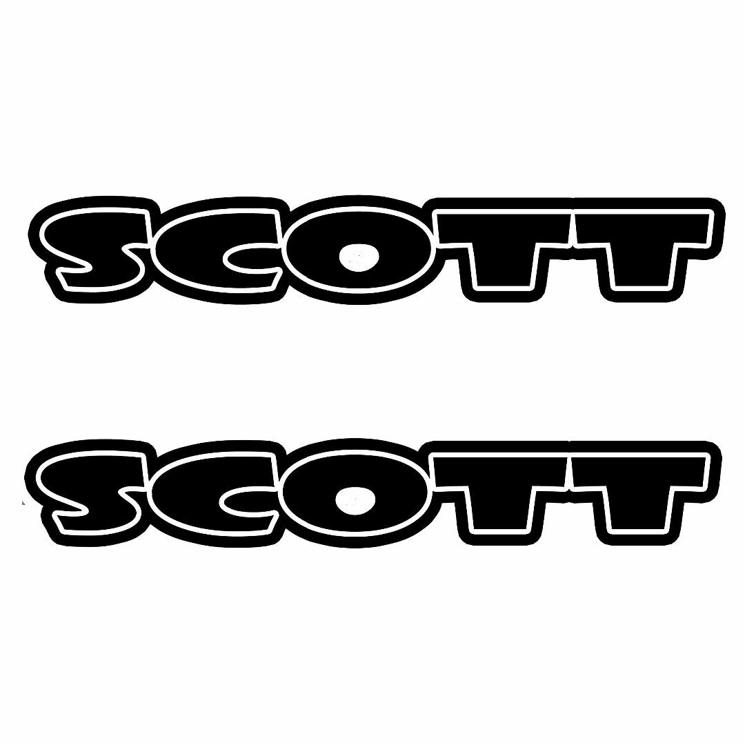 ＜D01＞ カッティングシート　SCOTT　スコット　２枚セット　ステッカー スポーツ/アウトドアの自転車(その他)の商品写真