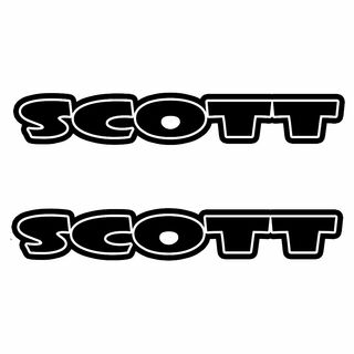 ＜D01＞ カッティングシート　SCOTT　スコット　２枚セット　ステッカー(その他)
