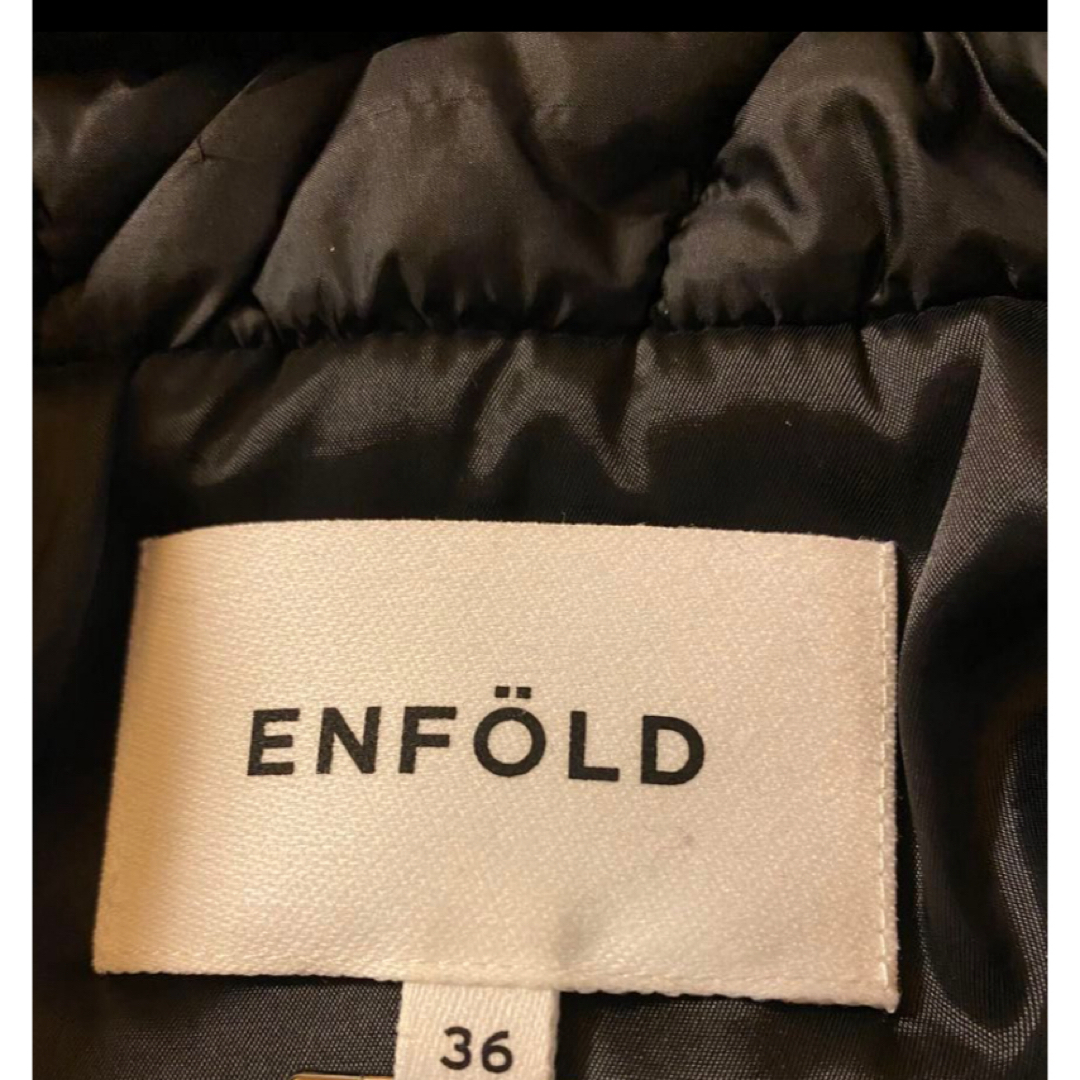 ENFOLD(エンフォルド)のレア⭐︎ENFOLD SKIN QUILTED COAT BLACK⭐︎今季完売 レディースのジャケット/アウター(ダウンコート)の商品写真