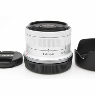 キヤノン(Canon)の＜＜フード付き！！＞＞【極美品】CANON キヤノン RF-S18-45mm F4.5-6.3 シルバー #LE2024027(レンズ(ズーム))