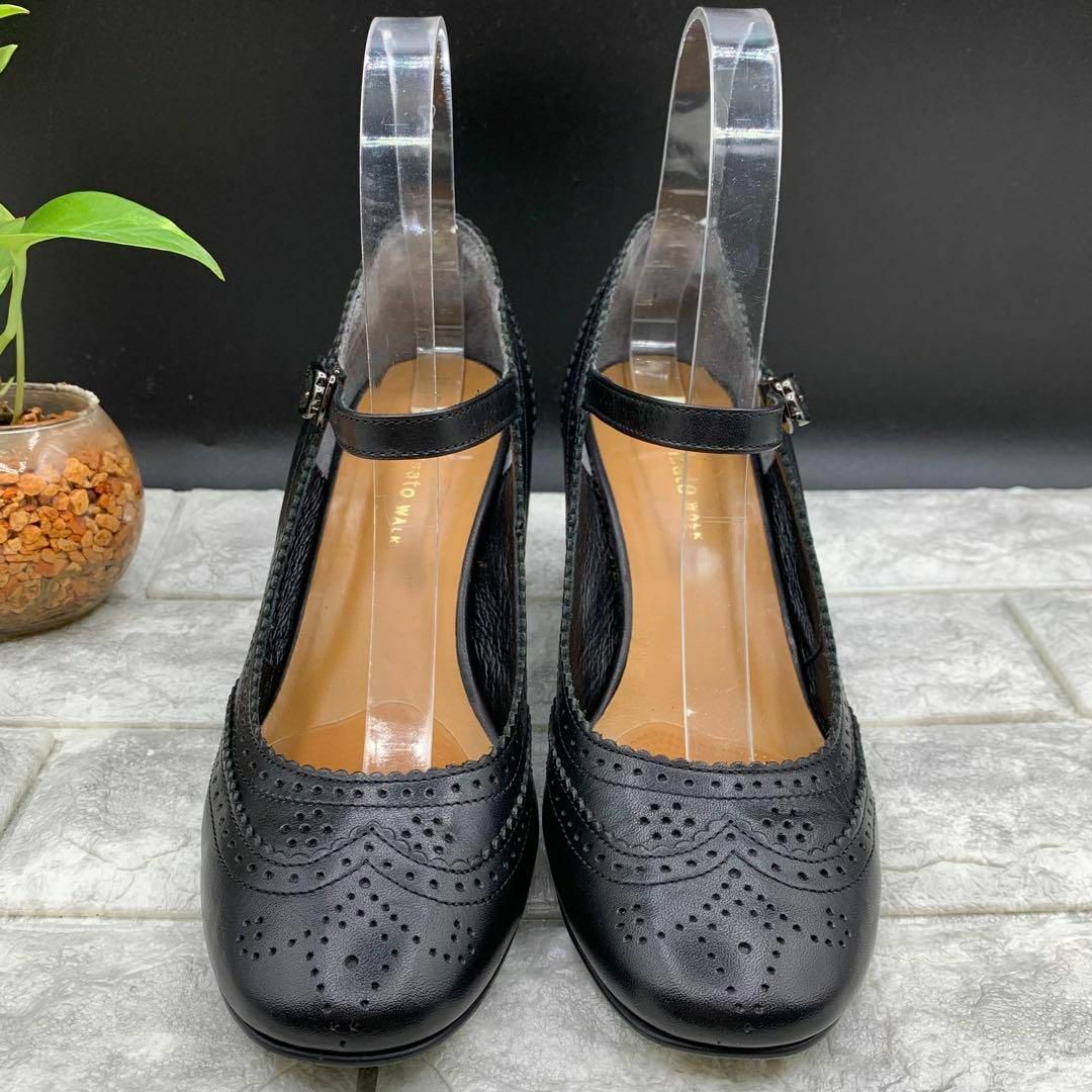 TSUMORI CHISATO(ツモリチサト)のツモリチサト パンプス レザー アンクルストラップ チャンキーヒール ブラック レディースの靴/シューズ(ハイヒール/パンプス)の商品写真
