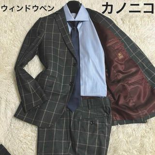 タケオキクチ(TAKEO KIKUCHI)の【ウィンドウペン】TAKEO KIKUCHI カノニコ生地　スーツ　チェック　M(セットアップ)