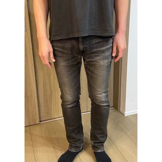 約420センチ股上送料無料 7 MONCLER モンクレール 2A00027 595JS ブラック デニム ジーンズ size 46