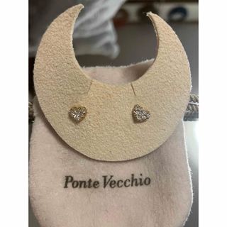 ポンテヴェキオ(PonteVecchio)の美品　ポンテヴェキオ　ハート　k18 💎ダイヤ　ピアス(ピアス)