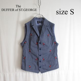 ザダファーオブセントジョージ(The DUFFER of ST.GEORGE)のDUFFER of ST.GEORGE 刺繍 テーラード ジレ コットン ベスト(ベスト)