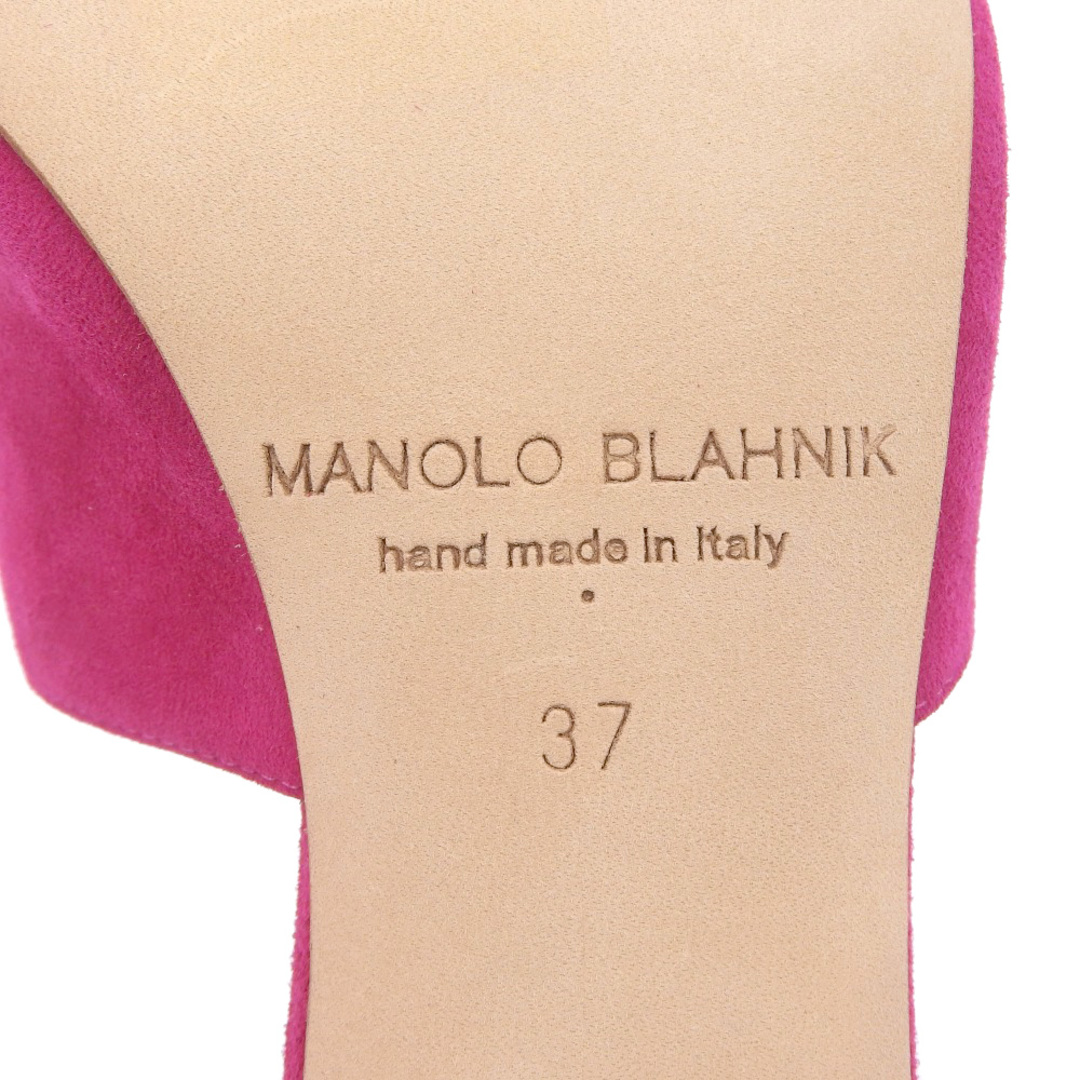 MANOLO BLAHNIK(マノロブラニク)のマノロブラニク 美品 RAPALLATO 50 スエード チャンキーヒール ミュール/ 37 レディースの靴/シューズ(ハイヒール/パンプス)の商品写真