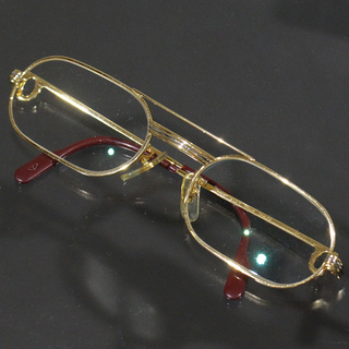 カルティエ(Cartier)のカルティエ メガネ 眼鏡 アイウェア 750 金無垢 K18 オールドE0715(その他)