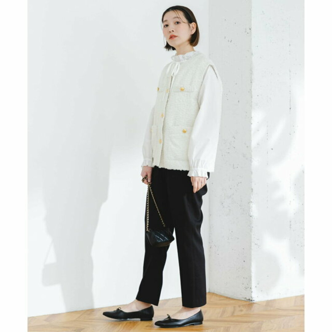 URBAN RESEARCH ROSSO(アーバンリサーチロッソ)の【OFF WHITE】【FREE】F by ROSSO ツイードノーカラージレ レディースのジャケット/アウター(その他)の商品写真