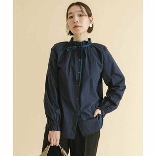 アーバンリサーチロッソ(URBAN RESEARCH ROSSO)の【NAVY】F by ROSSO フリルネック2WAYブラウス(シャツ/ブラウス(長袖/七分))