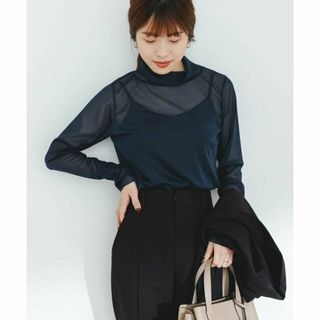 アーバンリサーチロッソ(URBAN RESEARCH ROSSO)の【NAVY】F by ROSSO シアーハイネックプルオーバー(カットソー(長袖/七分))