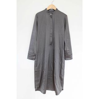 セオリー(theory)の【春秋物 新入荷】●theory luxe/セオリーリュクス●2022年製/Orchard Sup Nedeli/サテンシャツワンピース/長袖/ロング丈 ブラウン/茶 レディース 38【中古】春秋 onepi 402042(その他)