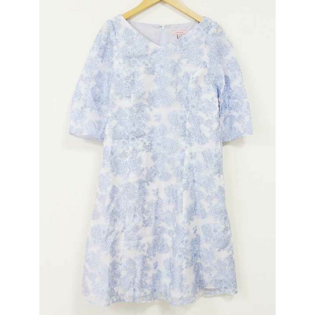 TOCCA(トッカ)の【春物 新入荷】☆TOCCA/トッカ☆2021年製/PRIMURA GARDEN MINI DRESS/ミニドレス/ワンピース/Vネック/バックジップ/ポケット/五分袖/ミディ丈 ライトブルー/青 レディース 4【中古】春夏 onepi 402042 レディースのフォーマル/ドレス(その他)の商品写真