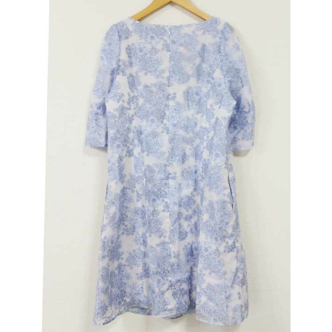 TOCCA(トッカ)の【春物 新入荷】☆TOCCA/トッカ☆2021年製/PRIMURA GARDEN MINI DRESS/ミニドレス/ワンピース/Vネック/バックジップ/ポケット/五分袖/ミディ丈 ライトブルー/青 レディース 4【中古】春夏 onepi 402042 レディースのフォーマル/ドレス(その他)の商品写真