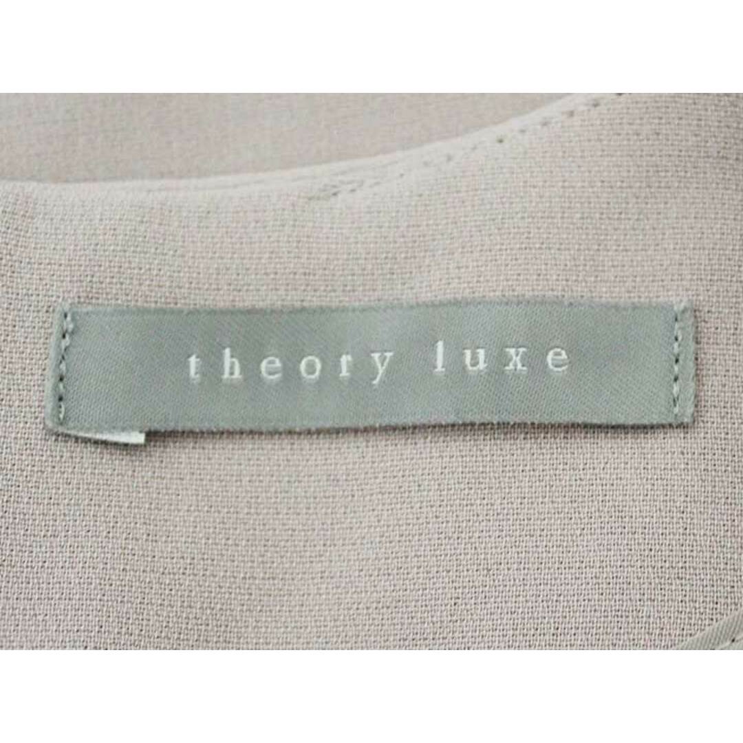 theory(セオリー)の【春物 新入荷】☆theory luxe/セオリーリュクス☆2022年製/Row Crepe Clibi/プルオーバーブラウス/シャツ/ブラウス/プルオーバー/バックジップ/無地/半袖 ピンク レディース 40【中古】春夏 402042 レディースのトップス(Tシャツ(半袖/袖なし))の商品写真