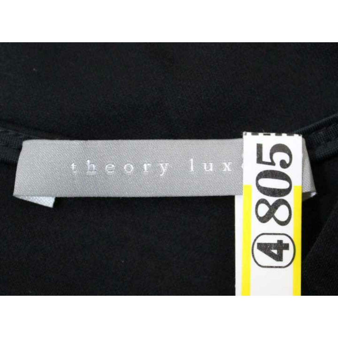 theory(セオリー)の【春物 新入荷】☆theory luxe/セオリーリュクス☆2021年製/Cotton Interlock Kiha/カットソー/Tシャツ/バックジップ/ドルマン/無地/七分袖 ブラック/黒 レディース 38【中古】春夏 402042 レディースのトップス(Tシャツ(半袖/袖なし))の商品写真