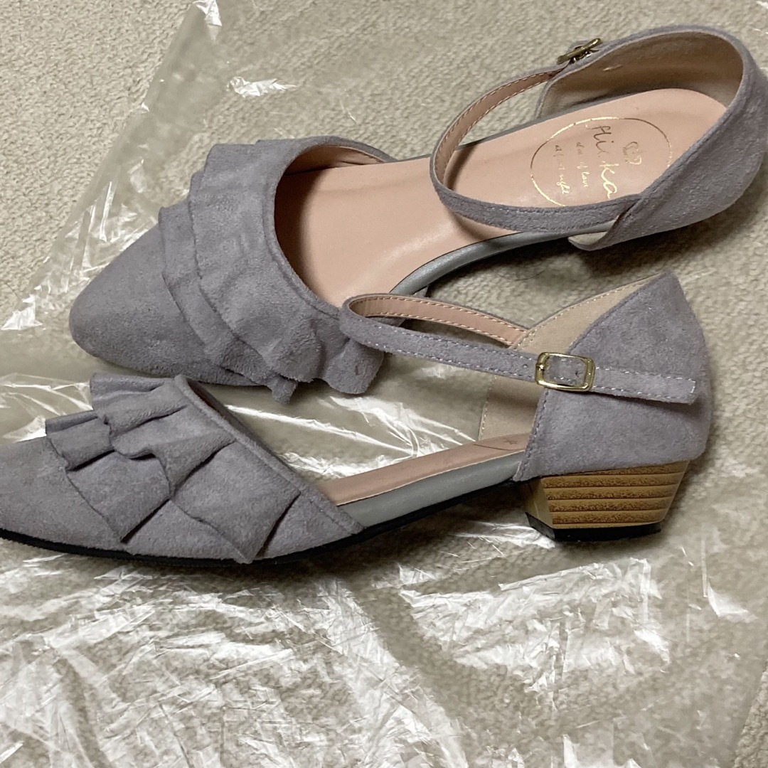パンプス グレー パープル レディースの靴/シューズ(ハイヒール/パンプス)の商品写真