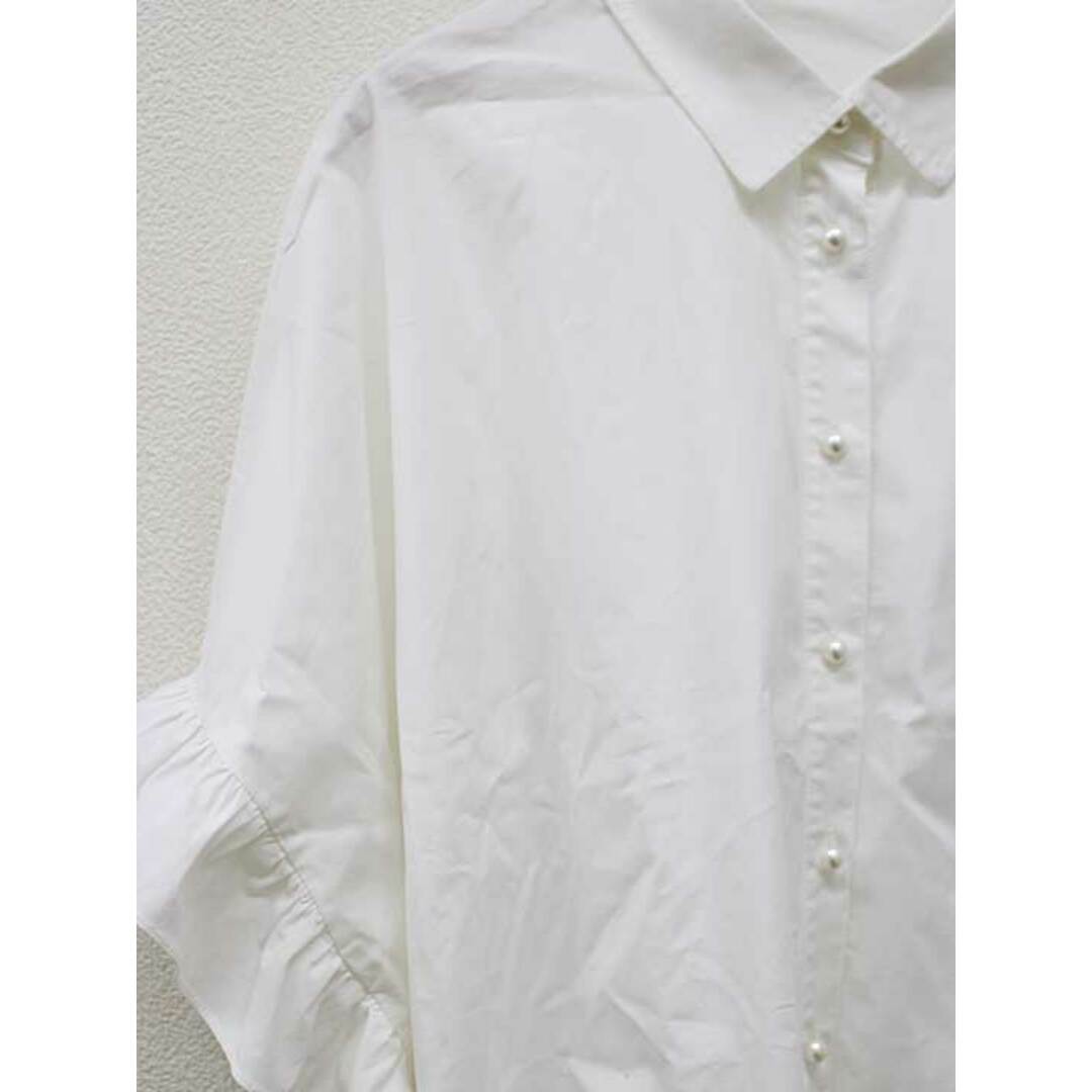 春物新入荷】□Rene/ルネ□パールボタンフリルワイドブラウス/5831050