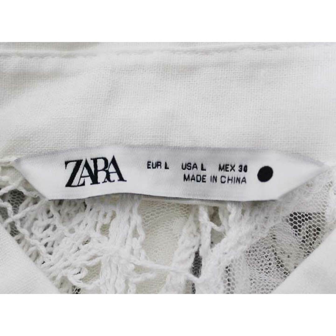 ZARA(ザラ)の【春物 新入荷】☆ZARA/ザラ☆総刺繍ブラウス/シャツ/ブラウス/長袖/シースルー ホワイト/白 レディース L【中古】春夏 402042 レディースのトップス(シャツ/ブラウス(半袖/袖なし))の商品写真