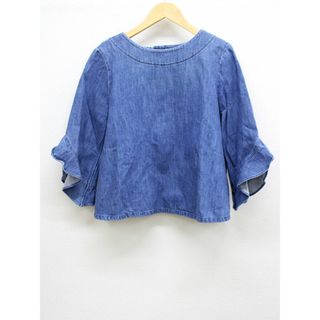 アドーア(ADORE)の【春物 新入荷】‡ADORE/アドーア‡袖フリルデニムプルオーバー/七分袖 インディゴ レディース 38【中古】春夏 621042(シャツ/ブラウス(半袖/袖なし))