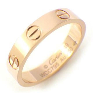 カルティエ(Cartier)のカルティエ Cartier リング ミニ ラブ B4085249 K18PG 9号 / #49 【箱・保付き】 【中古】(リング(指輪))