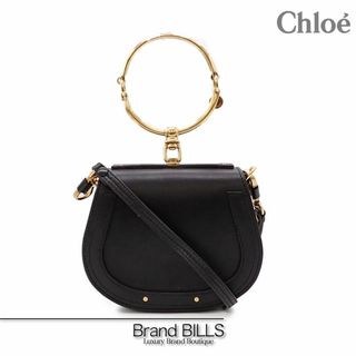 クロエ(Chloe)の未使用品 クロエ Nile ナイル ブレスレットバッグスモール ハンドバッグ ショルダーバッグ 2way ブラック ヴィンテージ調ゴールド金具(ハンドバッグ)