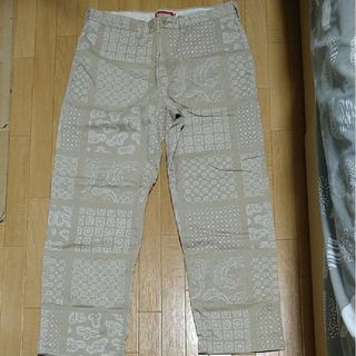 Supreme Paisley Grid Chino Pant "Khaki"