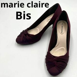 marie claire マリクレール パンプス サテン パープル 23.5cm(ハイヒール/パンプス)