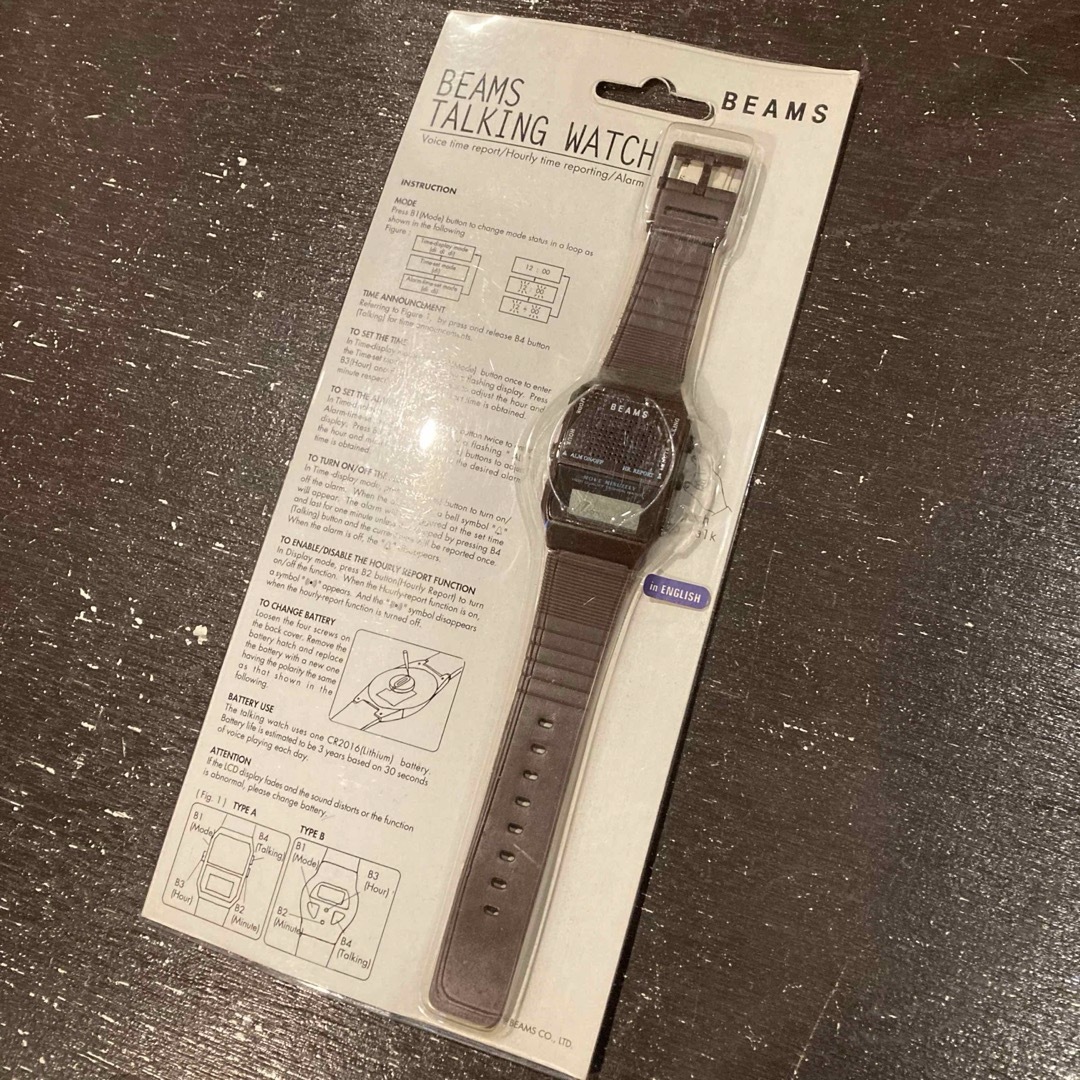 BEAMS(ビームス)のBEAMS ビームス Talking Watch オリジナル 英語版 茶 新品 メンズの時計(腕時計(デジタル))の商品写真