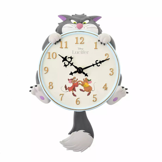 ディズニー(Disney)のディズニーストア　ルシファー　時計　猫の日　フィギュア(置時計)
