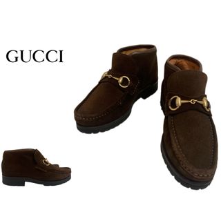 グッチ(Gucci)のGUCCI VINTAGE イタリア製 スエードレザー モカシン ショートブーツ(ブーツ)