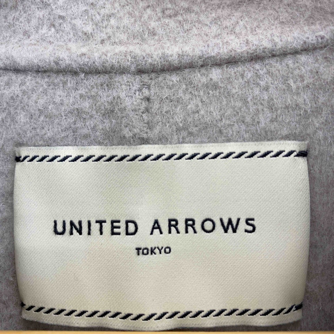 UNITED ARROWS(ユナイテッドアローズ)のUNITED ARROWS レディース ユナイテッドアローズ ロングコート アンゴラ混 リバーテーラードコート 1525-199-3933 ベージュ レディースのジャケット/アウター(ノーカラージャケット)の商品写真